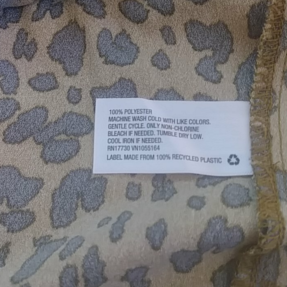 Women's High-Rise Tie Waist Shorts - Leopard Print Size L - Picture 3 of 4